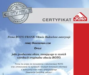 Certyfikat Roto